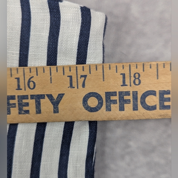 Charlie B Size XS 100% Linen Navy/White Striped Sleeveless Dress - Picture 8 of 9